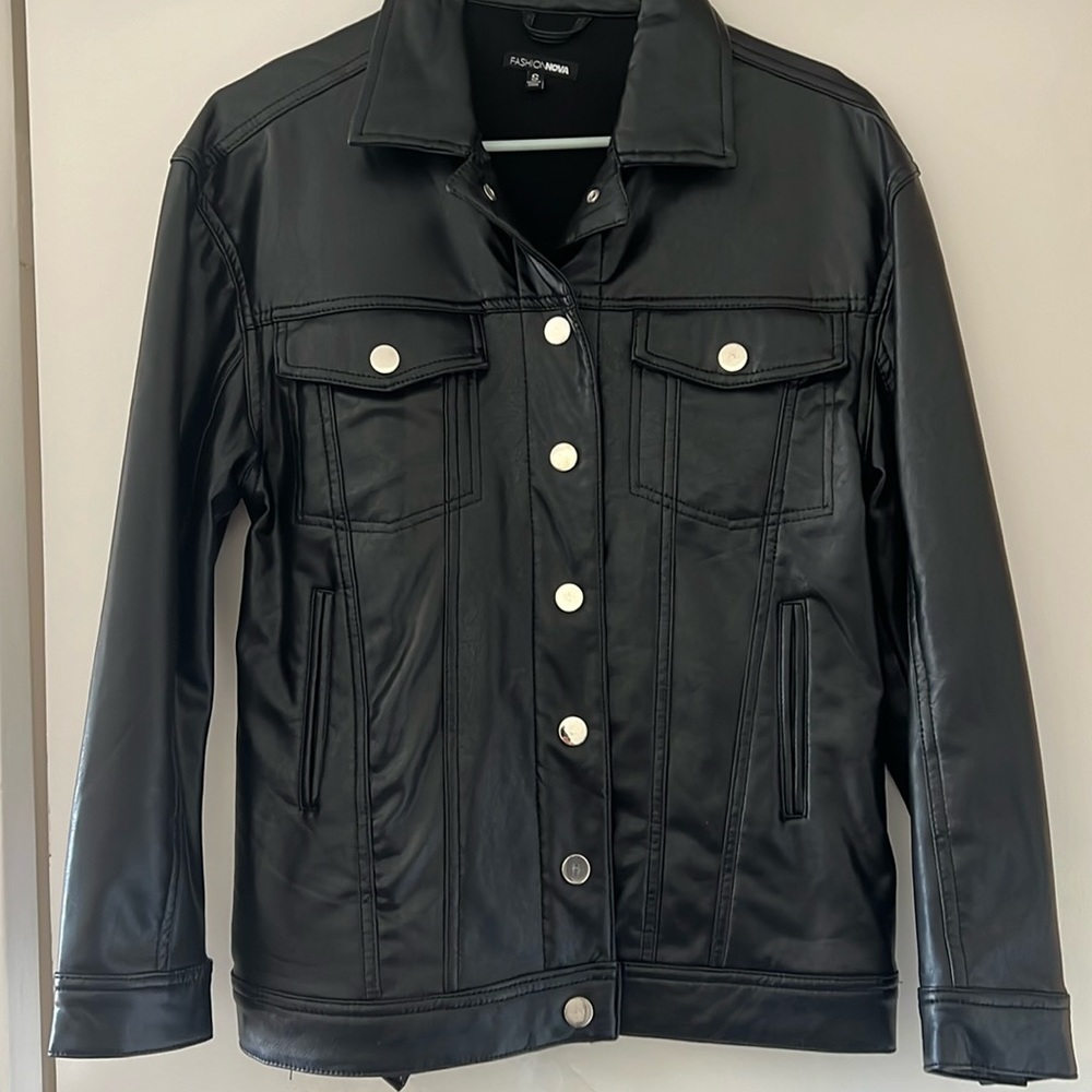 Faux leather jacket
